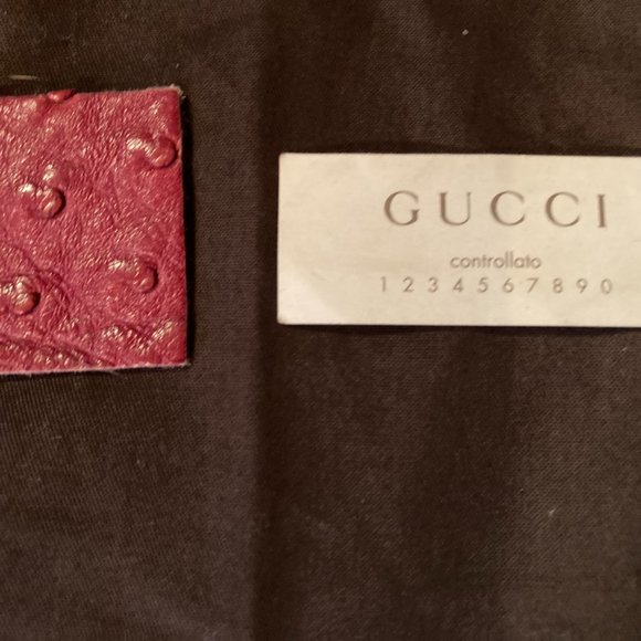 Rare Vintage Gucci Ostrich Leather Large Stirrup Hobo - Picture 5 of 10